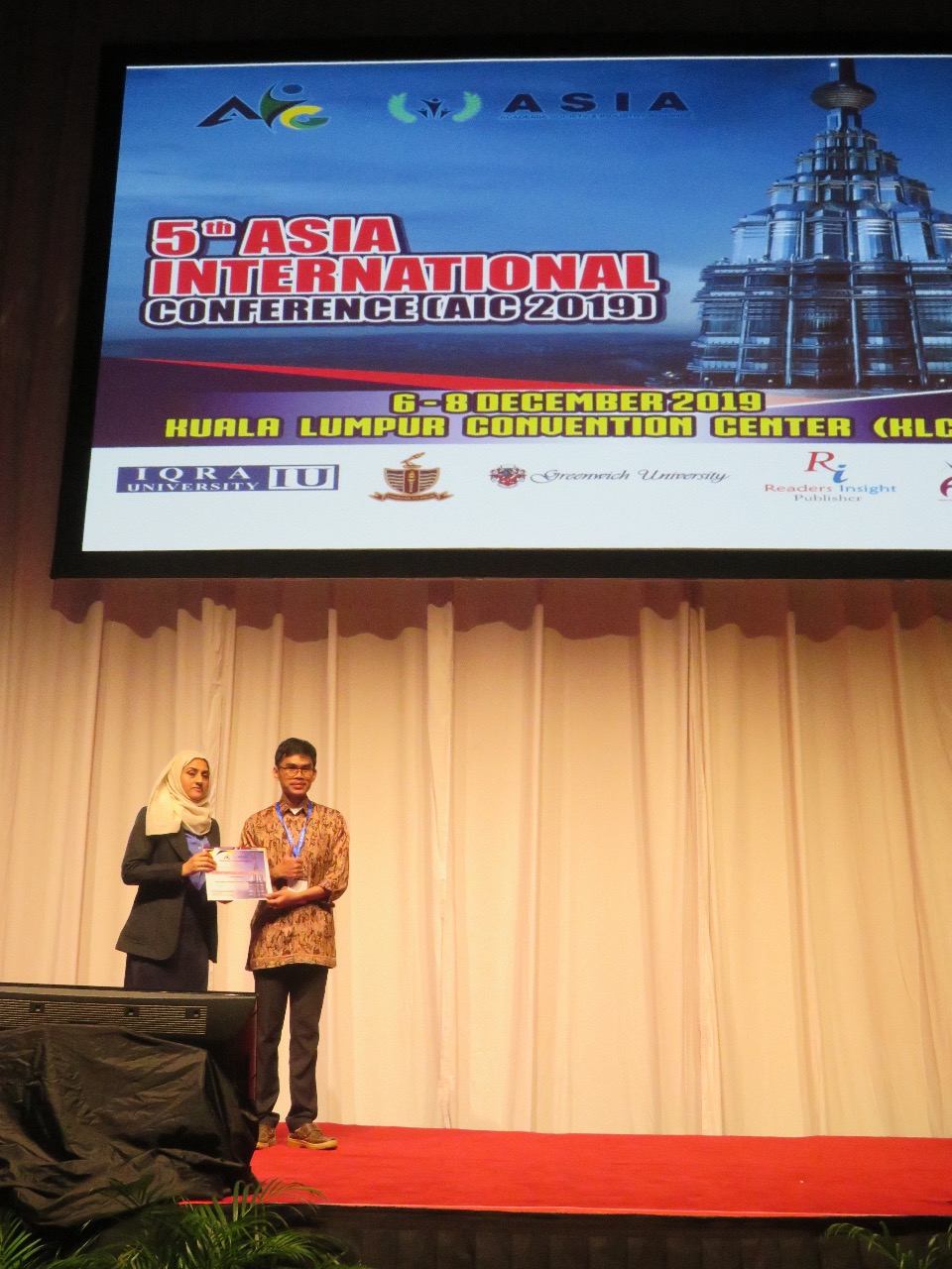 5th  ASIA INTERNATIONAL  CONFERENCE AIC 2019, Kuala Lumpur Convention Centre (KLCC), Kuala Lumpur,  Malaysia