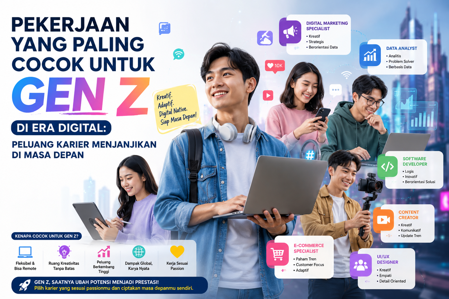 Pekerjaan yang Paling Cocok untuk Gen Z di Era Digital: Peluang Karier Menjanjikan di Masa Depan