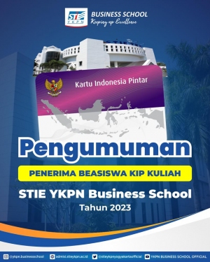 PENGUMUMAN PENERIMA KIP-KULIAH STIE YKPN BUSINESS SCHOOL TAHUN AKADEMIK 2023/2024