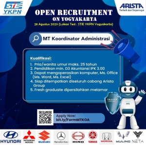 Open Recruitment - Arista Yogyakarta
