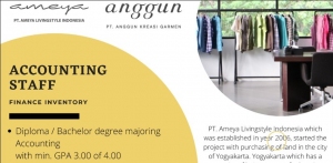 PT. Ameya Living Style - Acounting Staff
